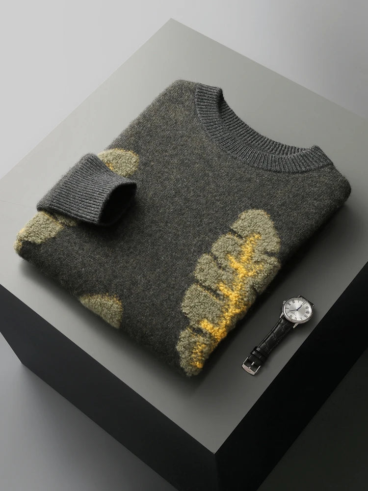 Jacquard Cashmere Merino Wool Sweater