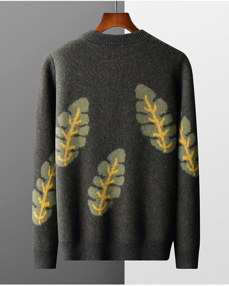 Jacquard Cashmere Merino Wool Sweater