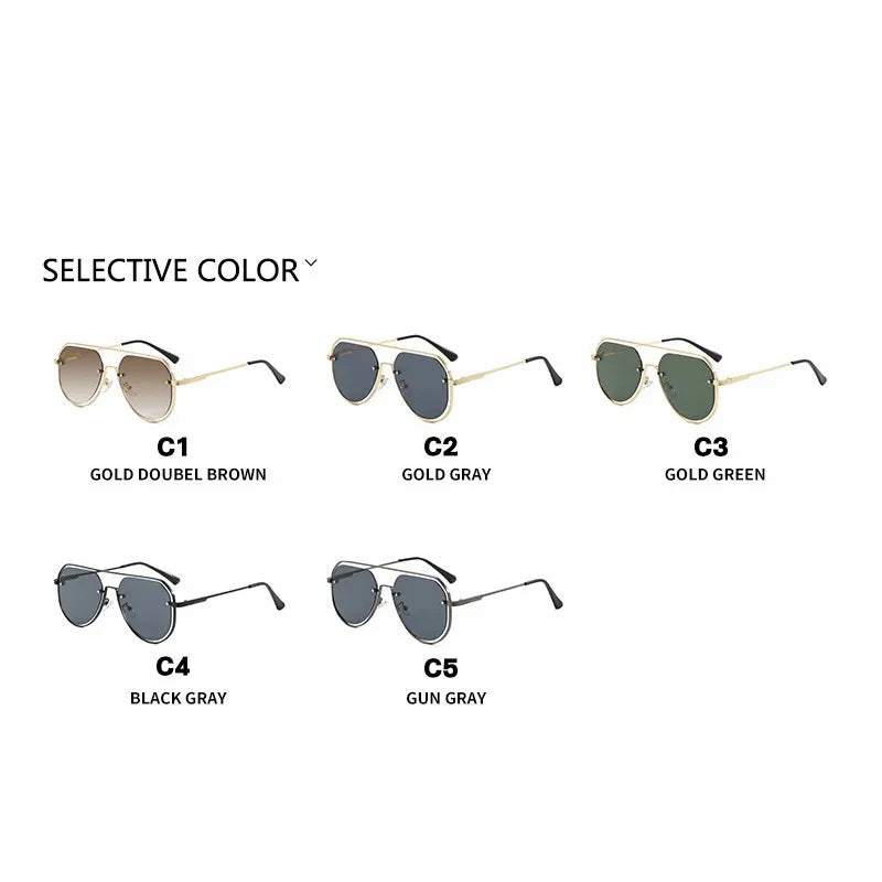 Fashion Women Sunglasses Pilot Classic Driving Sun Glasses Metal Frame Mirror Leisure Fishing Business Eyeglass UV400