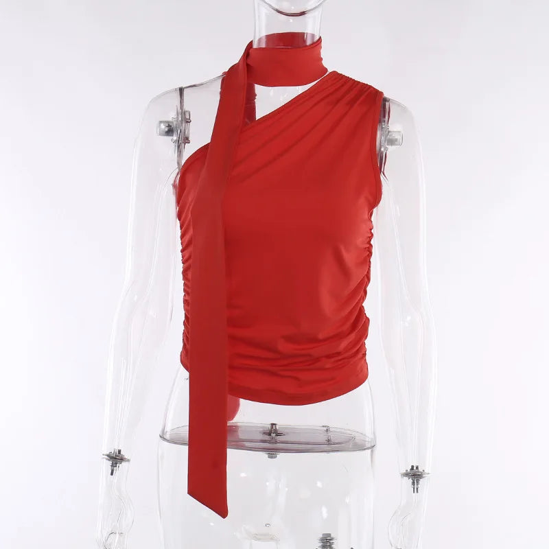 Women’s Backless Halter Crop Top – Sexy Off‑Shoulder Y2K Sleeveless Summer Tank for Club & Casual Wear