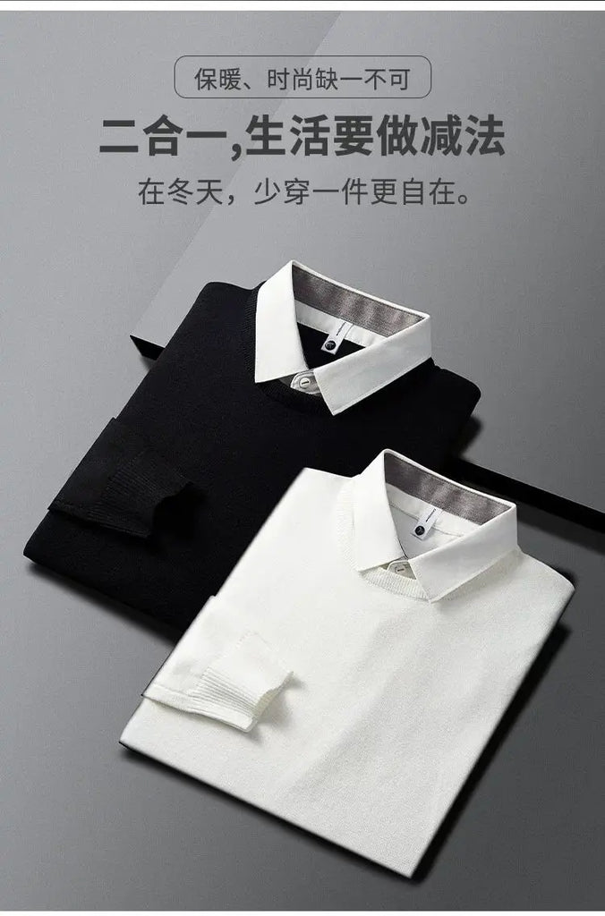 Men’s Autumn Winter Round‑Neck Sweater