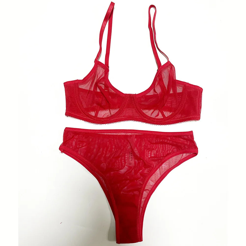Transparent Seamless Bra Set