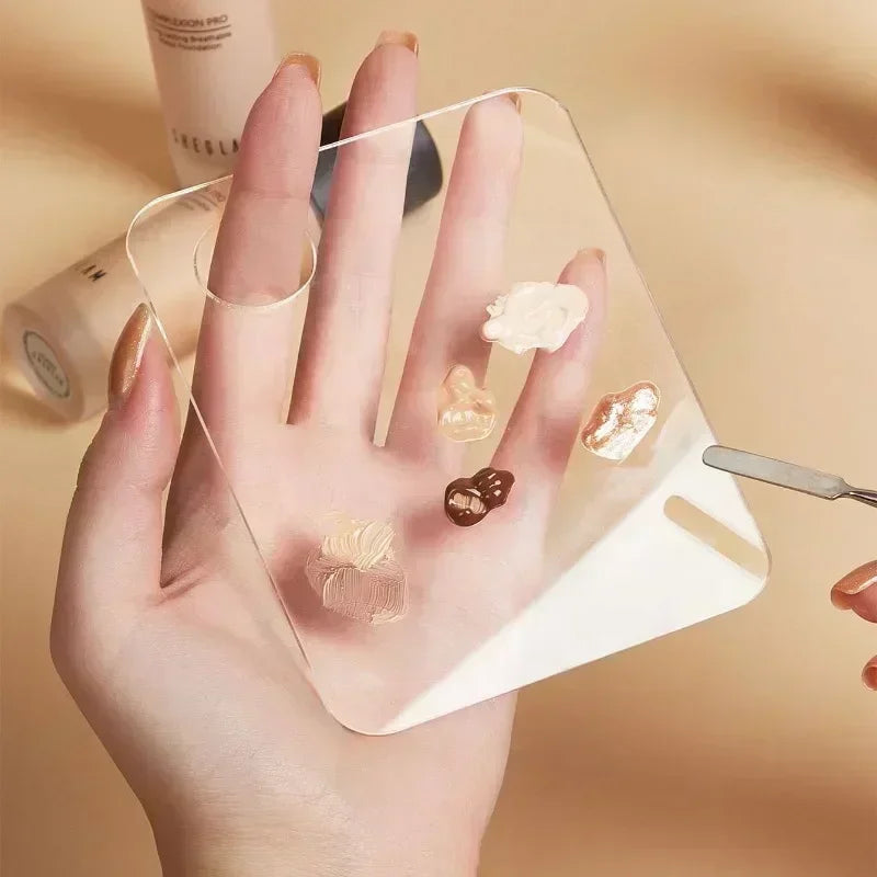 Acrylic Makeup & Nail Art Palette – Multi‑Use Cosmetic Mixing Tool for Beauty & Manicure Artists