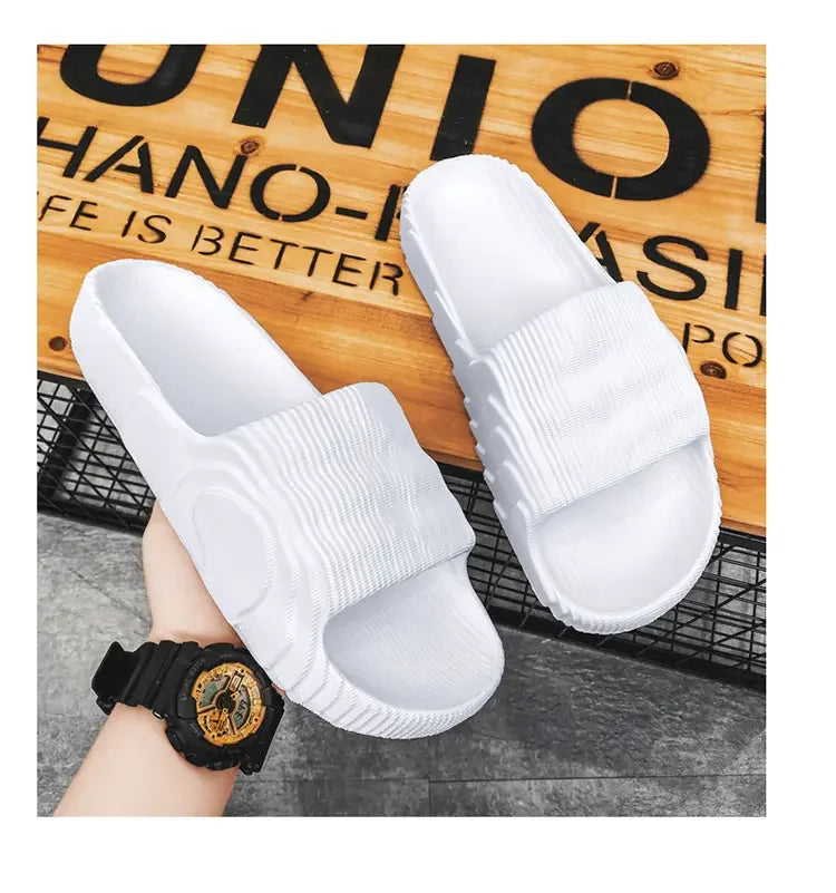 Unisex Summer EVA Platform Slippers — Soft‑Sole Open‑Toe Beach Slides for Women & Men (Sizes 29–46)