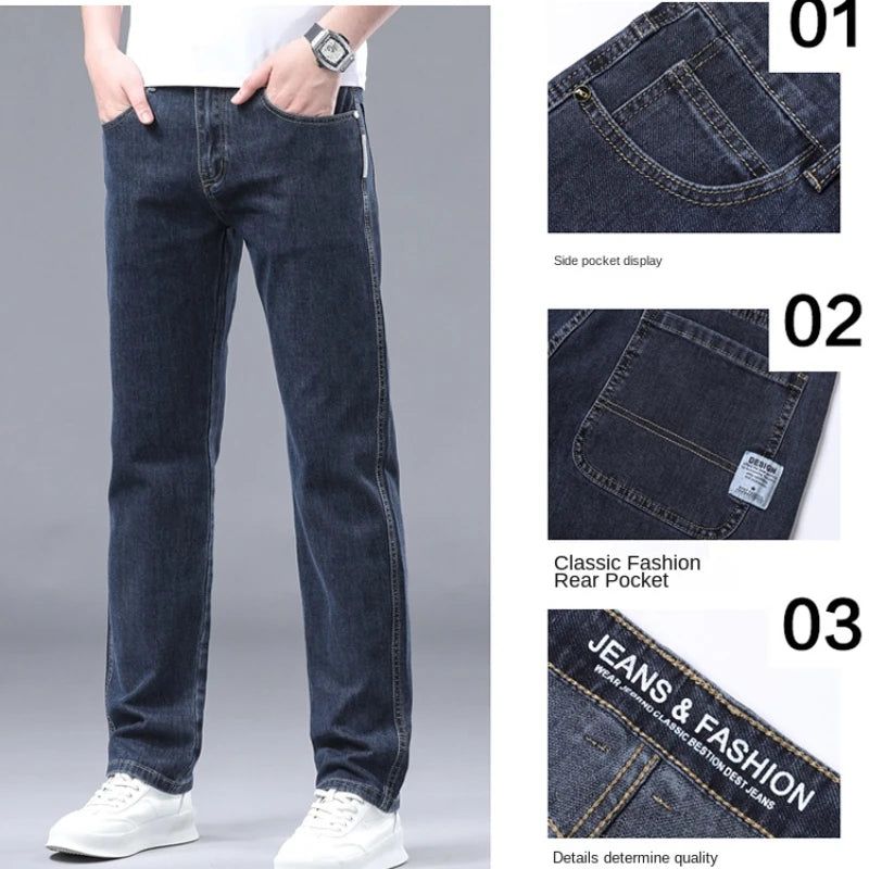 Four‑Season Straight Jeans