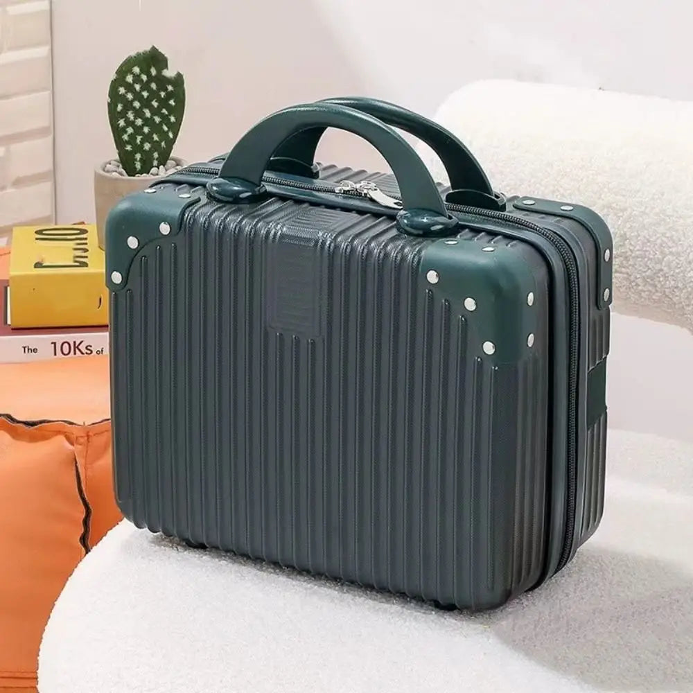 Mini Travel Cosmetic Suitcase – Durable Makeup Organizer Box with Lock