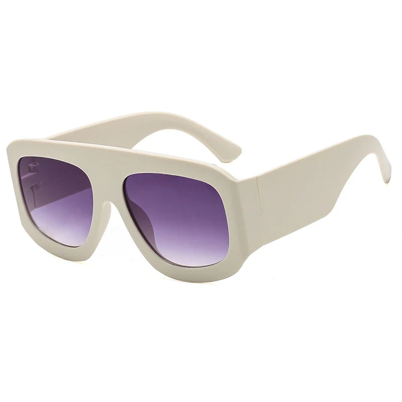 Vintage Exaggerated Square Sunglasses — Unisex Retro Rectangle Eyewear for Women & Men