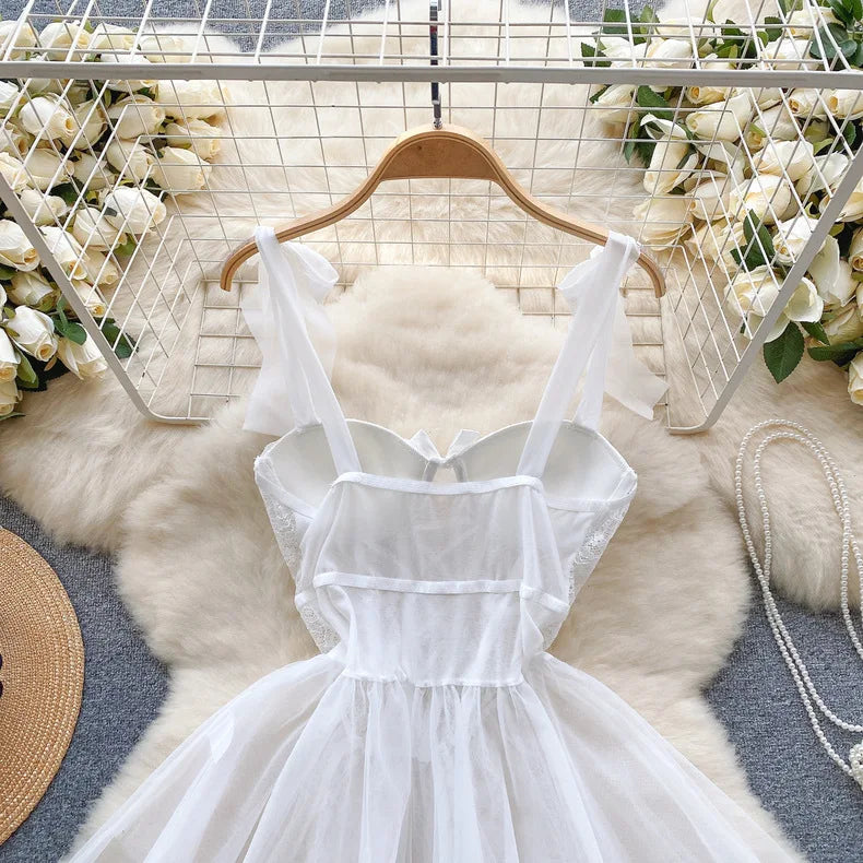 Gauze Spaghetti Strap Wedding Role‑Play Sleepwear