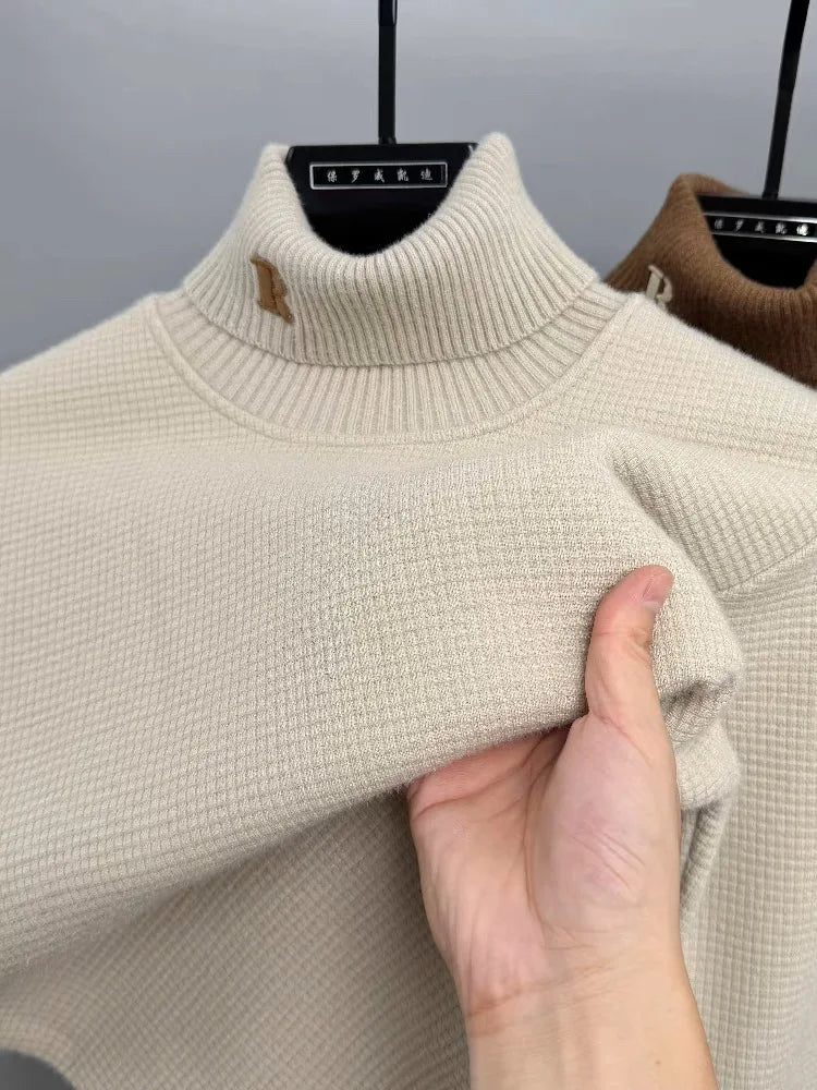 Luxury Embroidered High‑Neck Sweater
