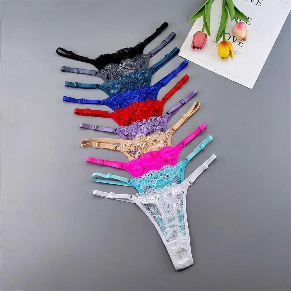 5‑Pack Lace Adjustable Thongs