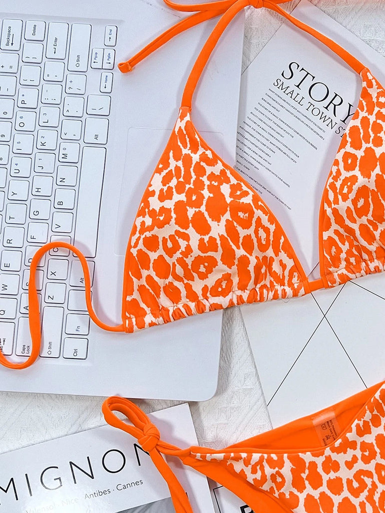 Women’s 2025 Leopard Micro Bikini – Brazilian Thong Halter Lace‑Up Swimsuit, Sexy Two‑Piece BeachwearSexy Leopard Micro Bikini 2025 Women Swimsuit Female Swimwear Thong Bikinis Set Brazilian Halter Beach Wear Lace Up Bathing Suit