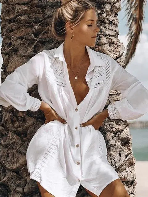 Sexy Cover Up Bikini Women Swimsuit Cover-up Beach Bathing Suit Beach Wear Knitting Swimwear Mesh Beach Dress Tunic Robe