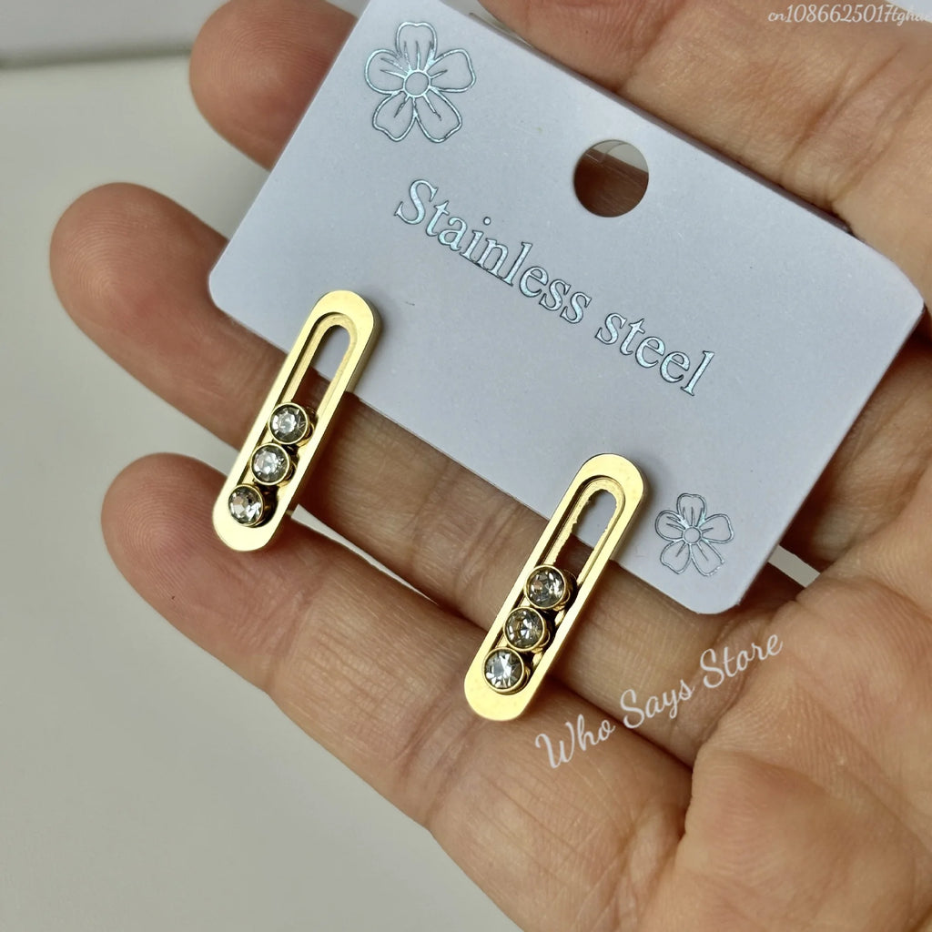 3‑Piece Luxury Stainless Steel Jewelry Set for Women