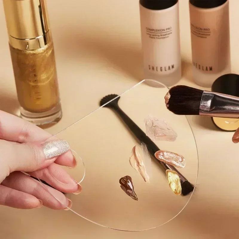 Acrylic Makeup & Nail Art Palette – Multi‑Use Cosmetic Mixing Tool for Beauty & Manicure Artists