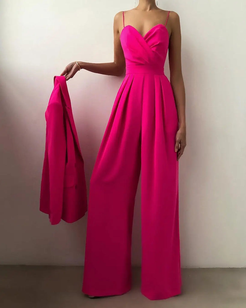 Jumpsuit Suspender Waist Straight Mopping Floor Minimalist Spring and Summer New Jumpsuit Women