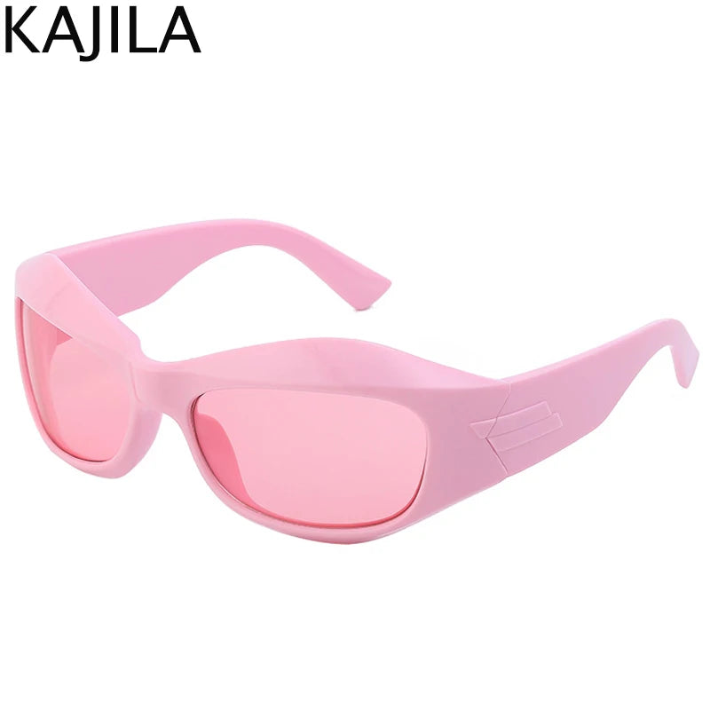 Cyber Y2K Punk Sunglasses Women Men Sports Square Sun Glasses for Ladies 2025 Luxury Brand Steampunk Sliver Eyewear Shades UV400