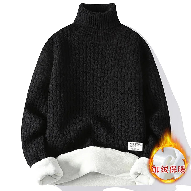 Men’s Winter Fleece Turtleneck Sweater
