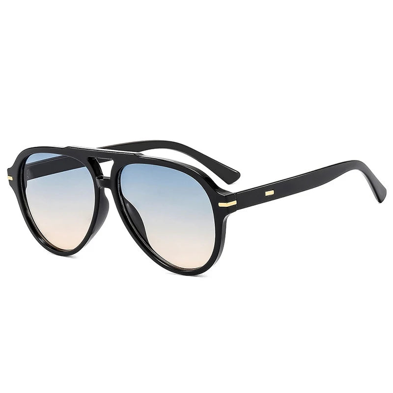 DOHOHDO New Women Sunglasses High End Street Photography Modern Trendy Large Frame Pilot Sun Glasses Hip Hop Sun Glasses UV400