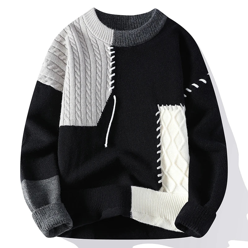 Patchwork High‑Street Sweater