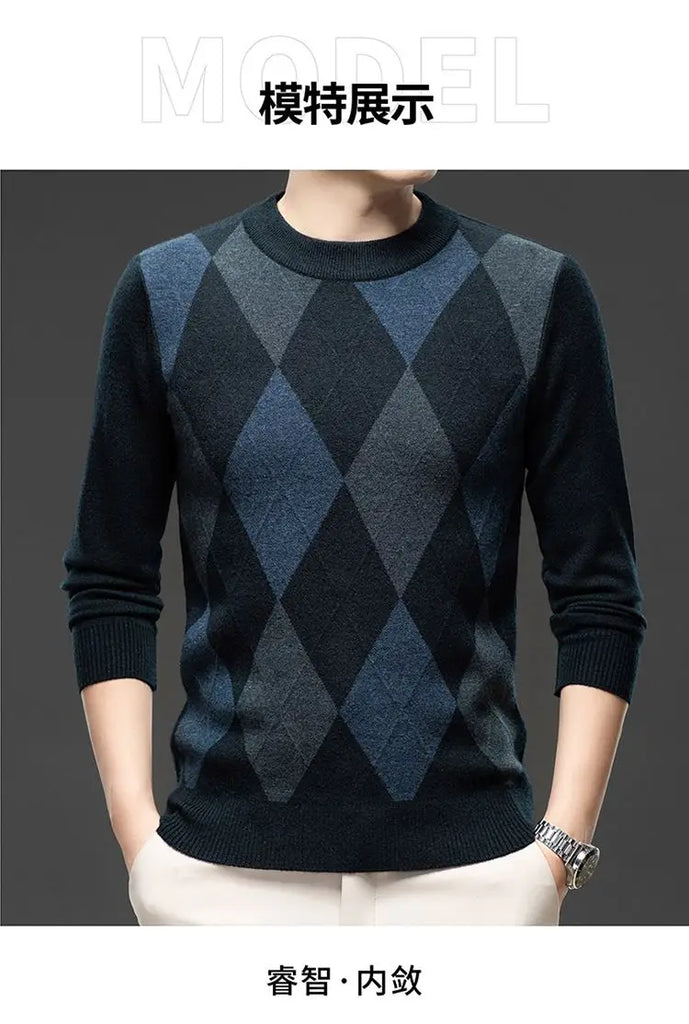 Men’s Autumn Winter Half‑Turtleneck Sweater