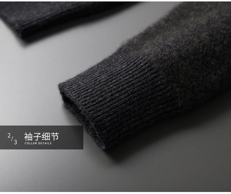 Men’s Jacquard Cashmere Merino Wool Sweater