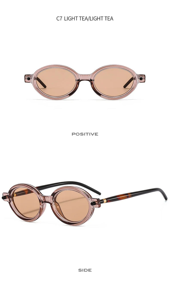 Vintage Round Sunglasses Women Luxury Brand Designer UV400 Men High Quality Oval Sun Glasses Female Gafas De Sol Hombre