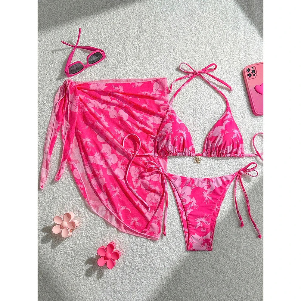 Trendy Two‑Piece Thong Swimsuit
