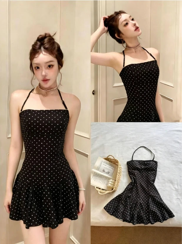Swimwear Beach Style Bikinis Beachwear Bathing Sexy Lace-up Splicing Vintage Y2k Bikini Sets Holidays Swimsuit Women