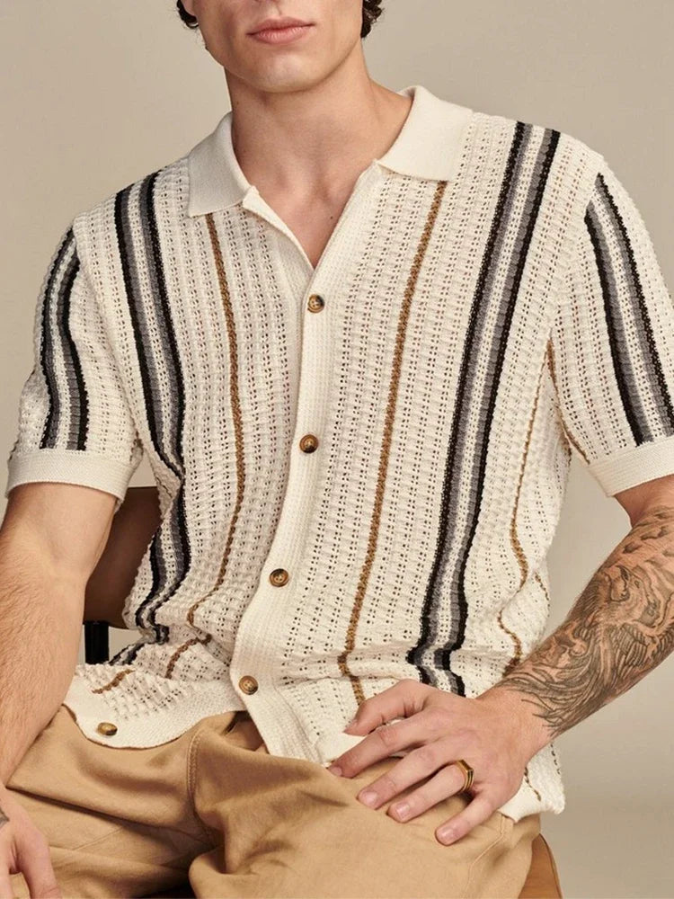 Knitted Short‑Sleeve Shirt