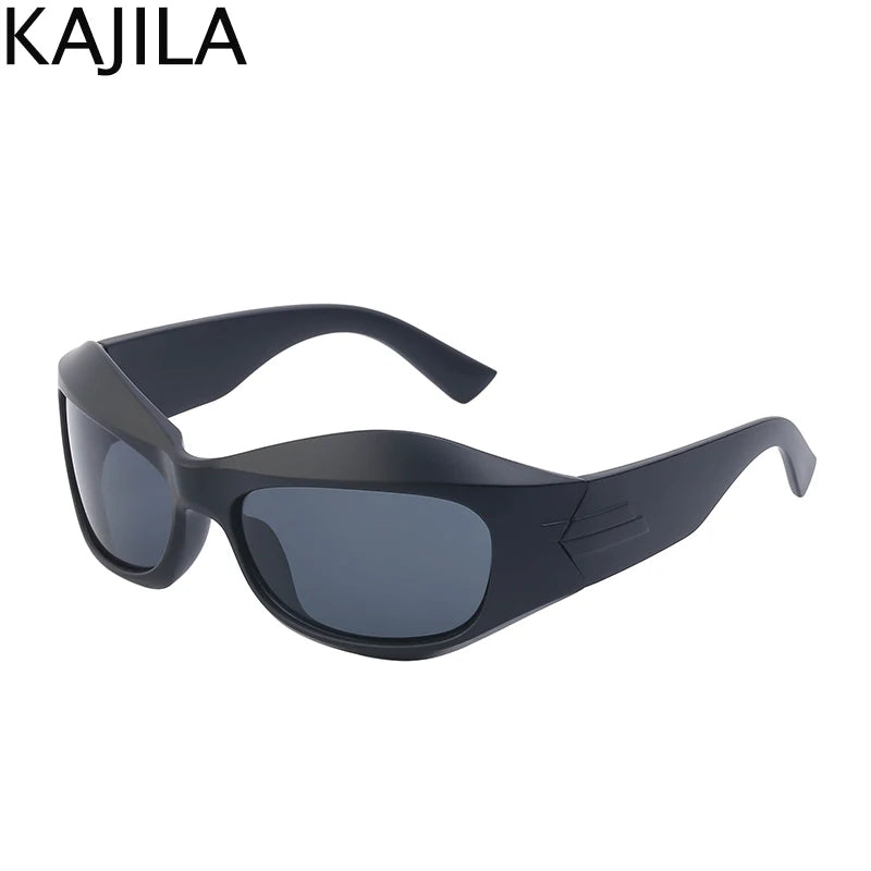 Cyber Y2K Punk Sunglasses Women Men Sports Square Sun Glasses for Ladies 2025 Luxury Brand Steampunk Sliver Eyewear Shades UV400