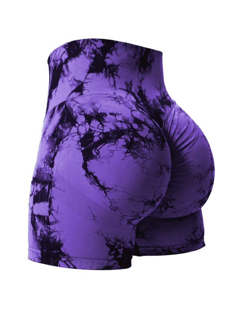 Tie Dye Seamless Butt Lifting Shorts – Women’s Fitness Running