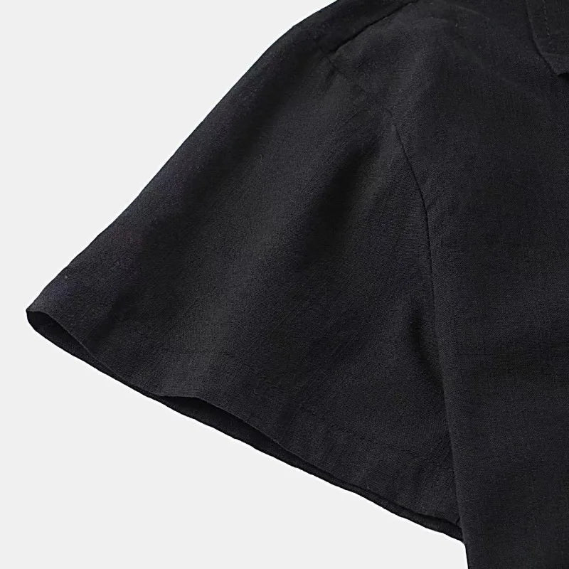 Lapel Short‑Sleeve Shirt & Shorts