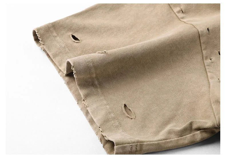 Men’s Heavy Thick Ripped Oversized T‑Shirt
