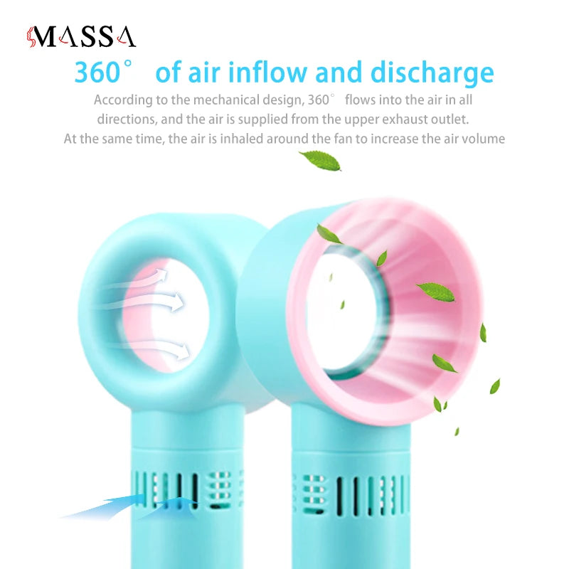 Eyelash Blower Bladeless Fan Handheld Small Creative Mini Handheld Portable USB Charging
