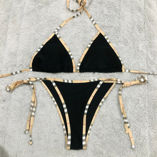 2025 Luxurious Strappy Bikini Set High End Designer Summer Beach Swimwear Women Vogue Sexy Summer Vacation Pool Party Tankini