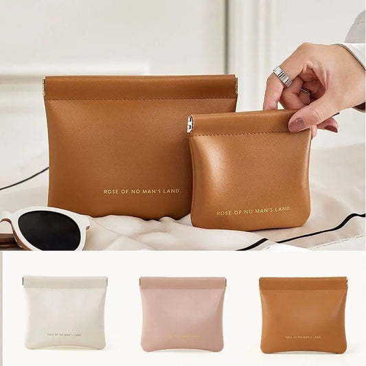 Fashion Simple Lipstick Makeup Bag – Portable Mini PU Cosmetic Organizer & Travel Storage Pouch