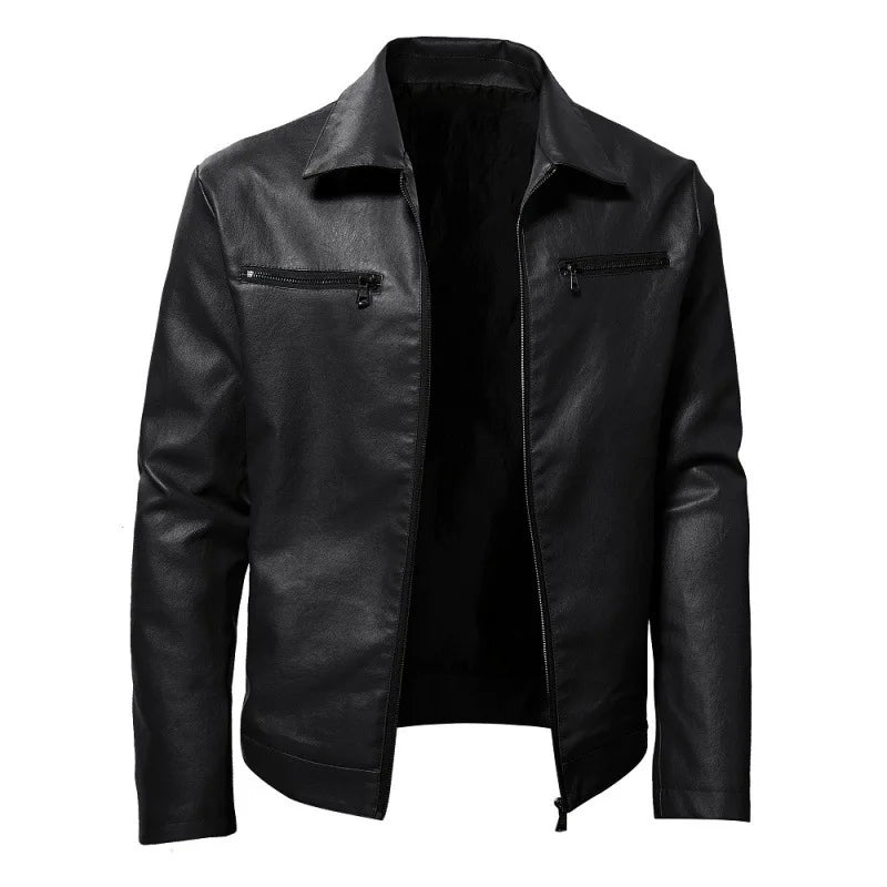 Slim PU Leather Rider Jacket
