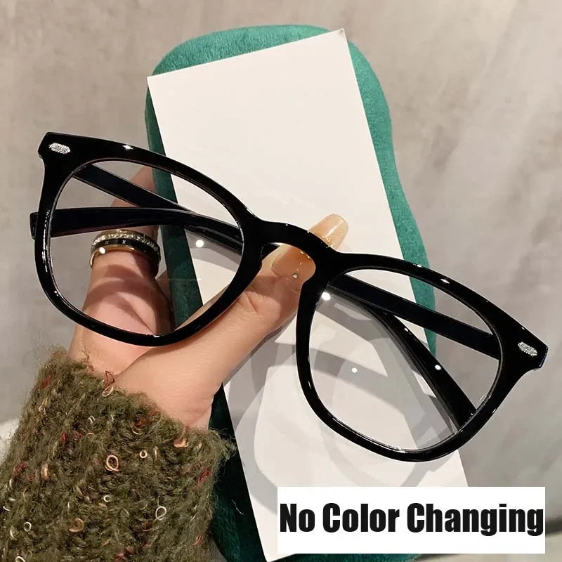 Unisex New Photochromic Glasses Outdoor Color-changing Ordinary Glasses Outdoor UV Blocking Blue Light Computer Glasses