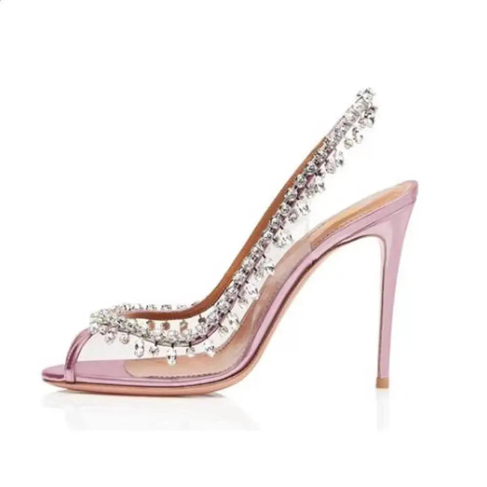 Casual Heels Velvet Shoes Women Peep Toe Nude Basketball Platform Branded Pumps Transparent Stiletto Sexy Sandals 2025 Comfortab