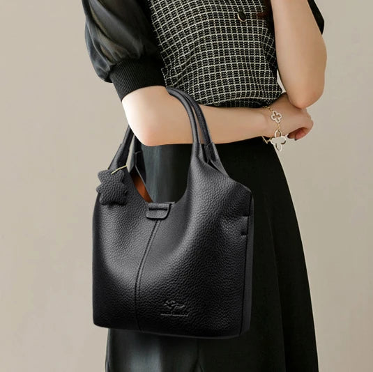 Soft Leather Handbags for Women Vintage Shoulder Bag Luxury Designer Ladies Large Capacity Bags Sac A Main