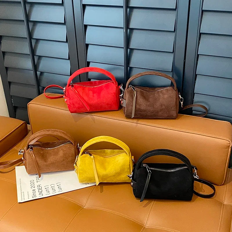 Fashionable Retro Mini PU Leather Shoulder Bags for Women Bucket Crossbody Bag 2026 Winter Luxury Designer Purses and Handbags