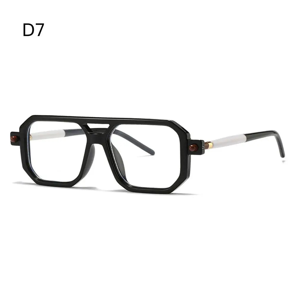 Retro Double Bridge Women Sunglasses Fashion Leopard Irregular Square Sun Glasses Men Trendy Street Wear Shades UV400 Eyewear