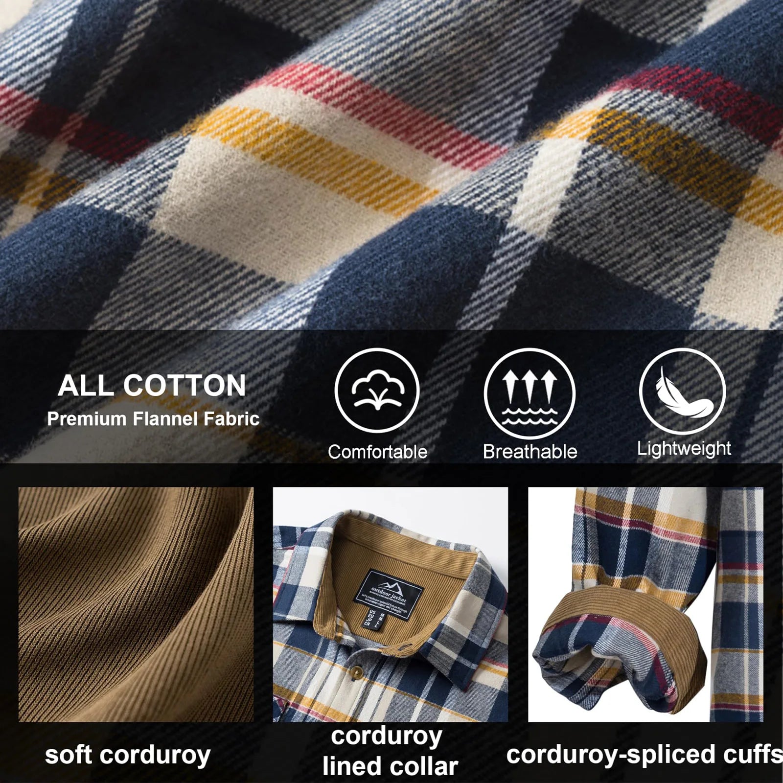 MAGCOMSEN Men’s Flannel Shirt