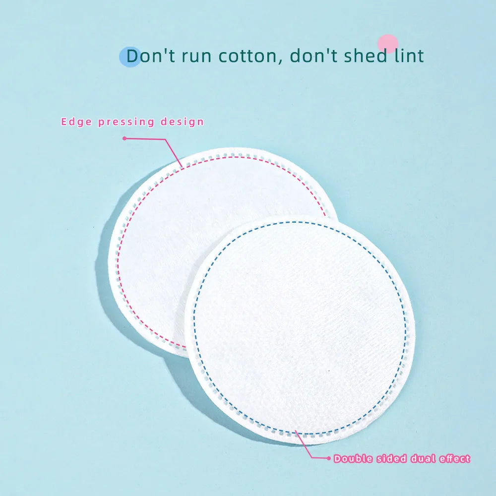 100pcs Soft & Breathable Makeup Remover Pads – Double‑Sided Textured Cotton Rounds for Daily Cleansing