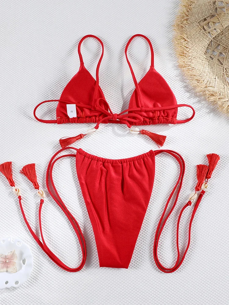 Floral Print Micro Bikini Set