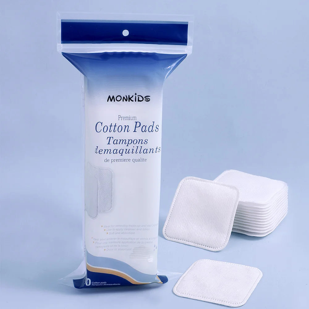 100pcs Soft & Breathable Makeup Remover Pads – Double‑Sided Textured Cotton Rounds for Daily Cleansing