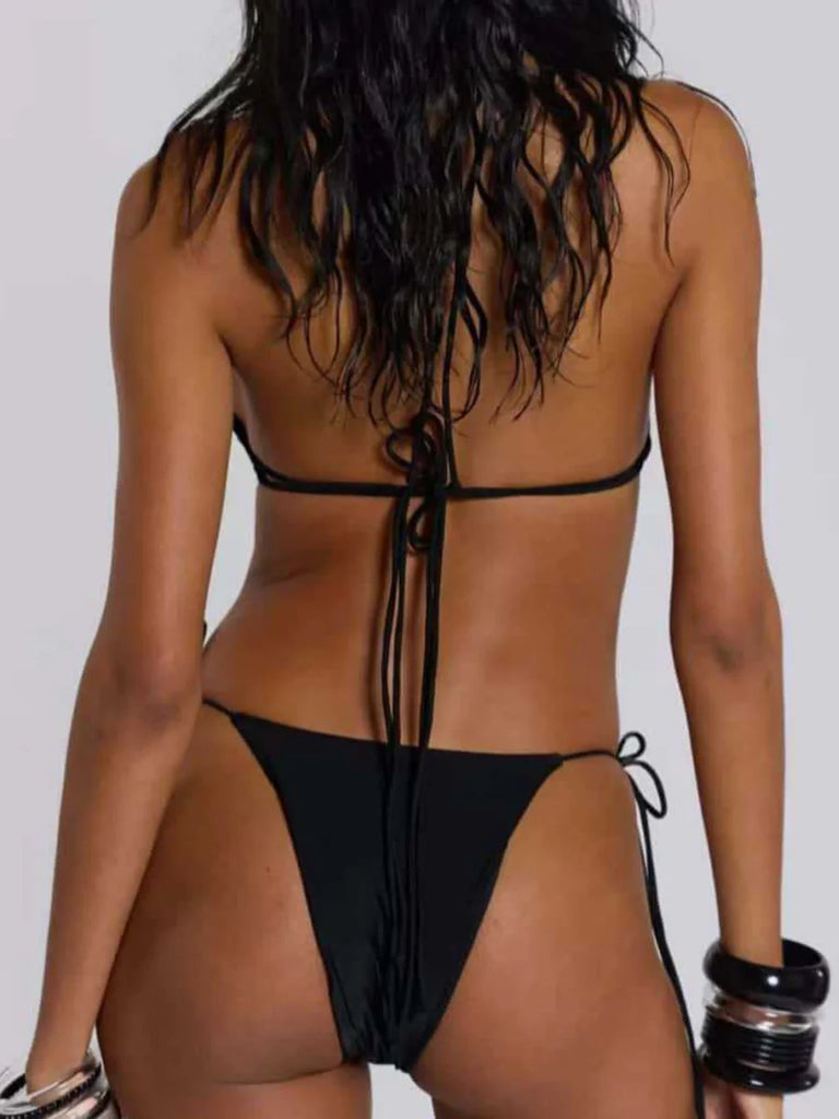 2026 Metallic Sequins Halter Bikini — Women’s Two‑Piece Sexy Swimwear Beach Bather Set