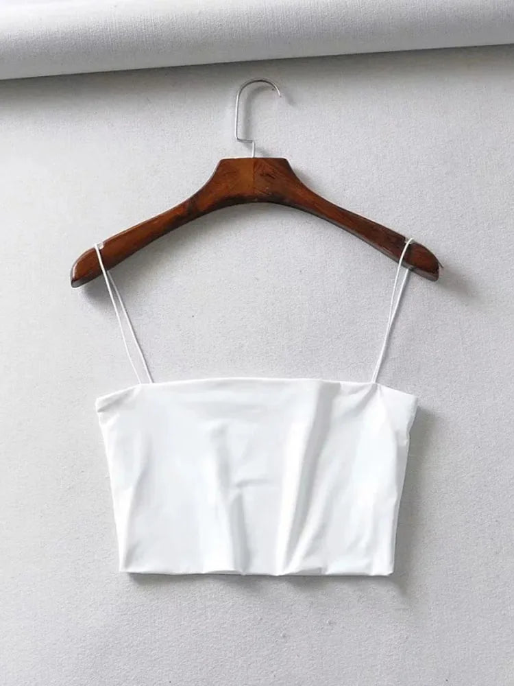 Women’s 2024 Summer Crop Top – Elastic Cotton Sleeveless Camis, Sexy Short Tank Top for Casual Wear