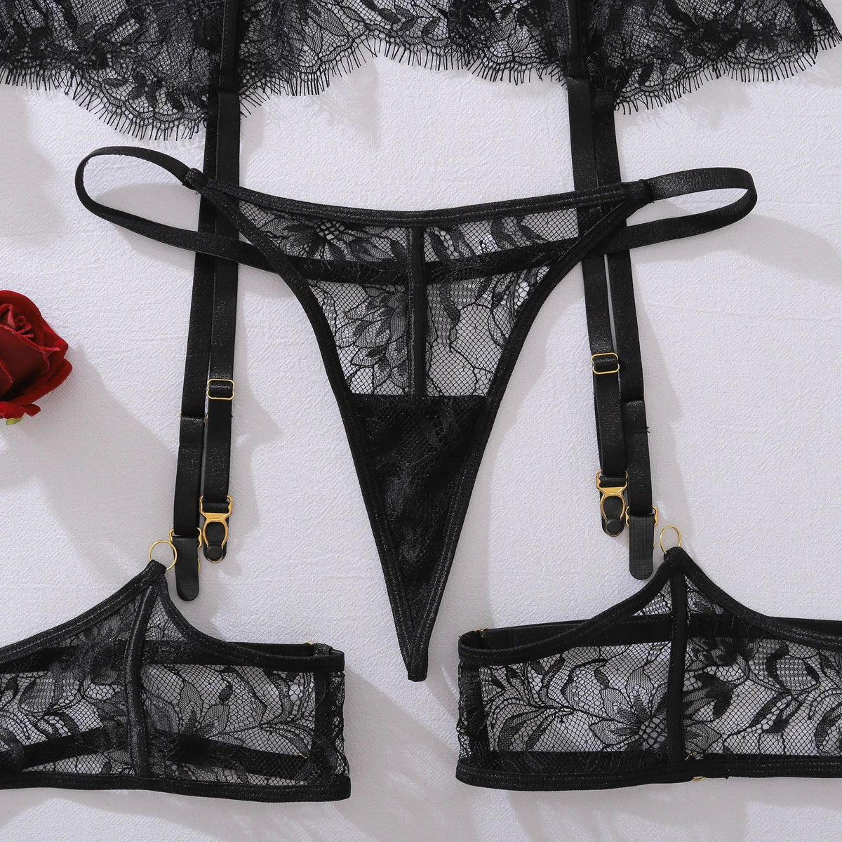 Fishbone‑Waist Lingerie Set