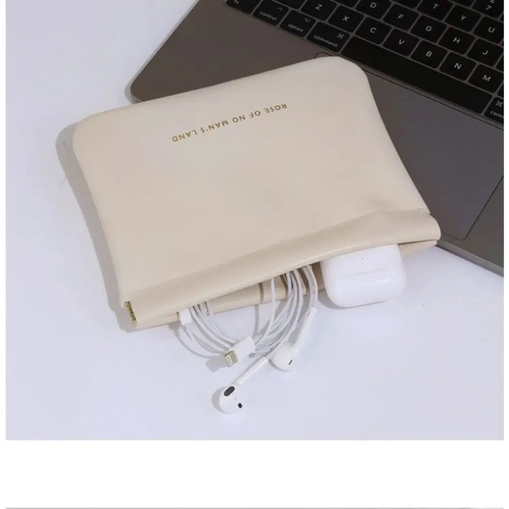 Fashion Simple Lipstick Makeup Bag – Portable Mini PU Cosmetic Organizer & Travel Storage Pouch